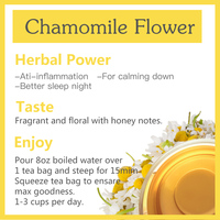 Thé biologique relaxant, thé aux fleurs, sachets de thé à la camomille, camomille séchée