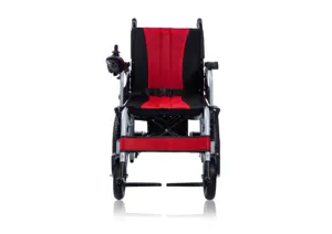 Katlanır hafif taşınabilir motorlu güç tekerlekli sandalye alüminyum alaşım uzaktan kumanda katlanabilir elektrikli tekerlekli sandalye