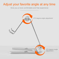 Support de téléphone rotatif à 360 degrés en aluminium, support de téléphone portable réglable