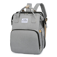 Sac à langer pour poussette de plage imperméable antivol européen, sac à dos pour maman, USB, polyester, capacité 20-35L, style anglais