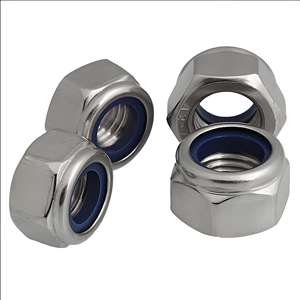 אגוז נעילה ניילון מגולוונת, Q235 פלדת פחמן, אגוז נעילה עצמית, אגוז נעילה m3-m30 - Product Image 4