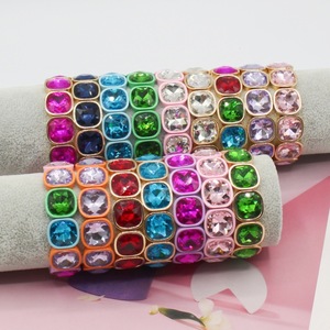 Braccialetto Elastico da Donna con Cristalli e Strass, Gioiello Estivo Colorato per Ragazze, Regalo per Vacanze al Mare - Product Image 2