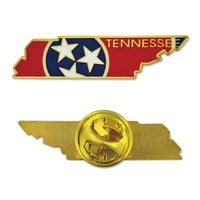 Broches et badges personnalisés en métal émaillé avec carte de l'État du Dakota du Nord et drapeau américain, aimants de revers sur mesure