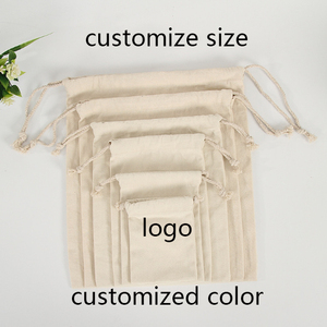 Personalized Colorful Canvas Cotton Drawstring <b>Bag</b> with Double <b>String</b> - Product Image 3