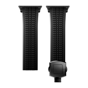 Correa de reloj de tendencia para 10 a 4 <span class=keywords><strong>SE</strong></span> Ultra 21 Smartwatch Band Fluorine Rubber Double Snap Buckle Strap - Product Image 2