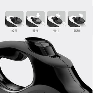 Laisse rétractable automatique Xcho pour petits chiens, couleur noire, ceinture de traction durable, accessoires pour animaux de compagnie - Product Image 4