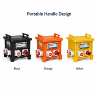 Boîte de distribution d'alimentation étanche IP67 en plastique ZCEBOX 63A triphasée pour chantier de construction, boîte de prise industrielle