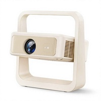 Projecteur intelligent LCD portable 1080P avec support rotatif à 270 degrés, haut-parleurs intégrés, Android TV, 1 Go de RAM, 8 Go de stockage pour home cinéma
