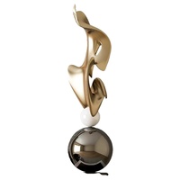 Sculpture artistique en ruban, ornement de sol géométrique moderne, décoration pour hôtel, club, salon, entrée, pièce modèle, Chine