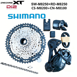 Grupo de Transmisión SHIMANO Deore <span class=keywords><strong>XT</strong></span> Di2 M8250 para Bicicleta de Montaña, 12 <span class=keywords><strong>Velocidades</strong></span>, SW RD M8250 CS-M8200 <span class=keywords><strong>10</strong></span>-51T, <span class=keywords><strong>Cadena</strong></span> M8100, Sistema de Cambio Electrónico Inalámbrico - Product Image 1