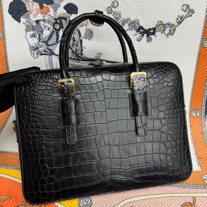 Luxury Brand Men's Crocodile Genuine Leather Durable High Quality Zipper Closure Soft <b>Bag</b> <b>Laptop</b> Business Large Capacity - Product Image 2
