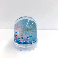 Cadre Photo de boule de neige en plastique personnalisé cadre de boule de neige Marco de fotos à paillettes d'eau photo de boule de neige