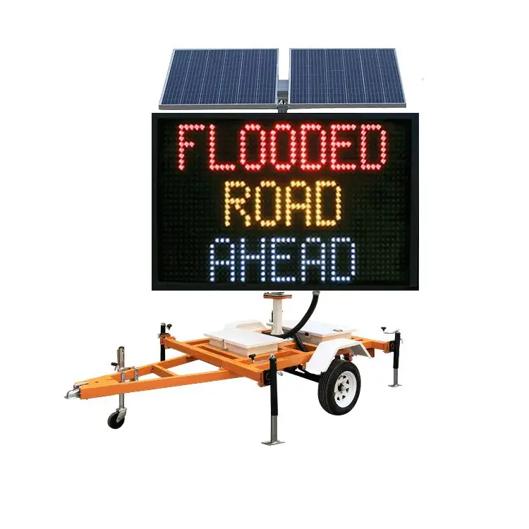 Outdoor Traffic Road Safety Control Led Five Color Variable Message Solar Vms Signs