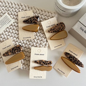 Acetaat Schildpad Gele Kleur Blok Dubbele Haarclip Set Volwassen Zoete Pikante Kaak Clip Zij Pony Clips - Product Image 3