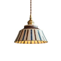 Lustre suspendu vintage en céramique chinoise, luminaire de plafond décoratif en forme de bol pour îlot de cuisine, salon, chambre à coucher, salle de séjour