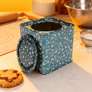 Boîte cadeau carrée en fer blanc Stockage hermétique pour bonbons biscuits Snacks Rouleaux d'oeufs Graines de melon Noix Fruits secs dans des boîtes métalliques - Product Image 6
