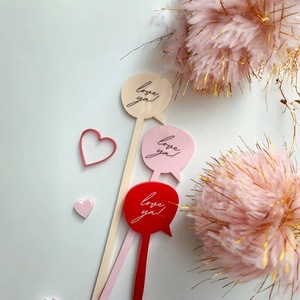 Adhesivo en forma de corazón personalizado, agitador de bebidas para decoraciones de fiesta de San Valentín transfronterizas para bares y eventos - Product Image 4