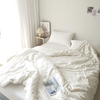 Ensemble de housse de couette brodée 100% coton 300TC Style uni pour lits king/queen size literie d'hôtel de luxe en gros