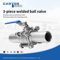 Vanne à boisseau sphérique soudée 3 pièces CF8 CF8M 304 316, raccords à souder bout à bout (BW), à sertir (SW), à emboîtement (Socket Weld), à passage plein, haute pression, API ANSI DIN OEM, pour l'industrie pétrolière et gazière