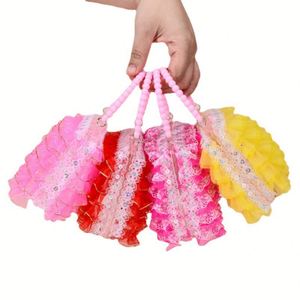 Wholesale Creative DIY LED Princess Handbag Colorful <b>Flash</b> <b>Light</b> Lace Makeup Bag for Children Parties and Gifts - Product Image 4
