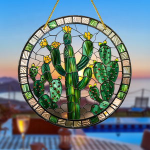 <span class=keywords><strong>Cactus</strong></span> acrílico colgante ventana decoración hogar Decoración jardín natural crudo artesanía Sun Catcher - Product Image 3