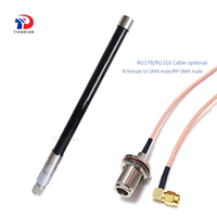 Antena 4G LTE WiFi GSM de Fibra de Vidrio con Conector N Macho, Omnidireccional, Impermeable para Exteriores, Amplificador de Señal de Largo Alcance de 50 km