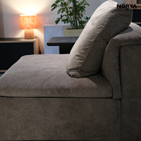Fauteuil lounge NORYA en tissu texturé moderne, siège profond, fauteuil d'appoint rembourré pour salon, meubles de maison