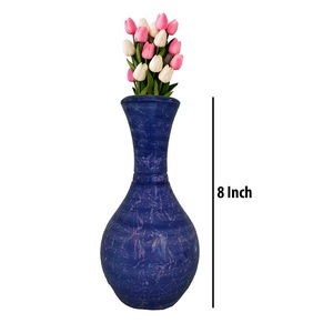 Blue Color Flower <b>Vase</b> For Home Decoration - Product Image 1