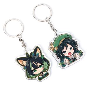 Tùy Chỉnh UV In Dễ Thương Phim Hoạt Hình Phim Hoạt Hình Long Lanh Nhựa Epoxy Vòng Chìa Khóa Chủ Acrylic Charms Keychain Với Nhựa Thẻ Chìa Khóa - Product Image 1