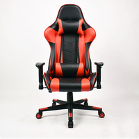 Sedia da Gaming Ergonomica Girevole in Pelle Nera e Rossa Stile Racing Personalizzata per E-Sports e PC