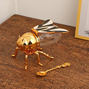 Pot à épices coloré en forme d'abeille, luxe léger et haut de gamme, décoration de cuisine domestique, boîte à épices classique européenne - Product Image 2