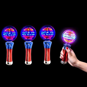 Magic Rotating Flashing LED Plastic Pentagram Spherical Spinning <b>Wand</b> Toy for Boys Girls Fun <b>Glow</b> Party Favor - Product Image 5