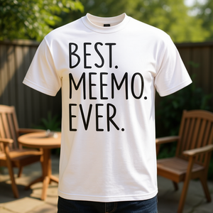 Best Meemo Ever T-Shirt blanc col rond unisexe adulte taille moyenne - Product Image 3