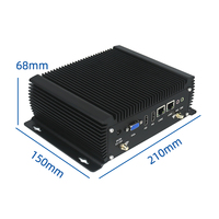 Mini PC Industriales, Computadora Sin Ventilador para Uso Industrial con 2 LAN y 2 Puertos Seriales, Compatible con 8305G/8705G/ con GPU Discreta AMD