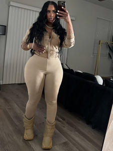 Sportieve dames 2-delige set trainingspak lange mouwen jas + skinny leggings matchende streetwear outfit - Product Image 5