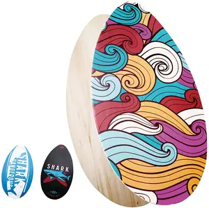 2022 heißer Verkauf Holz Skim Board mit Grip Pad für Kinder und Erwachsene beim Surfen