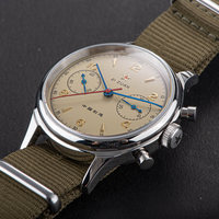 Montre mécanique chronographe Seagull 1901 classique à remontage manuel pour homme, en acier de haute qualité avec verre saphir, prix d'usine