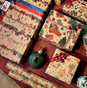 Tùy Chỉnh Món Quà Giáng Sinh Gói 10 Món Quà Giáng Sinh Gói Giấy Kraft Retro Gói Giấy Nâu Năm Mới, Giáng Sinh - Product Image 6