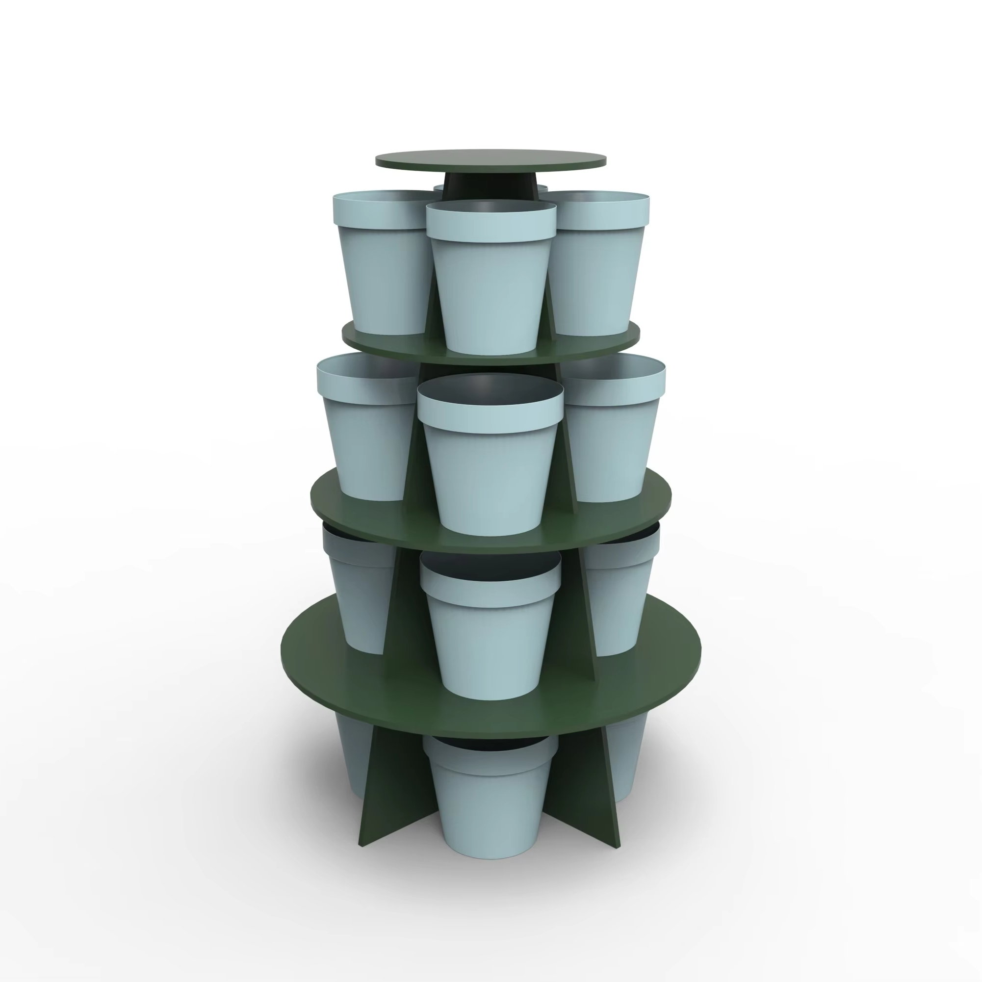 Apache Factory Customized Color Size Florist Shelf Flower Bucket Multi-layer Display Rack Flower Display Stand for Flower Shop — view 4