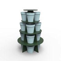 Étagère à fleurs personnalisée en couleur et en taille Apache Factory, seau à fleurs, présentoir multi-niveaux, support d'exposition de fleurs pour fleuriste
