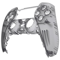 Coque de remplacement transparente noire personnalisée EXtremeRate pour manette PS5 – Vente en gros
