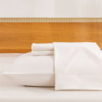 Parures de lit 100% coton 300TC, draps plats de qualité hôtelière personnalisés
