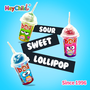 Kẹo Bán Buôn Tùy Chỉnh Nhãn Hiệu Riêng Chua Ngọt Ngào Lollipop Với Bột Hỗn Hợp Trái Cây Hương Vị Tương Tác DIY Snack Cho Trẻ Em Đảng - Product Image 3