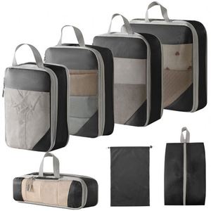 Juego de 7 Bolsas de Almacenamiento para Viaje, Cubos de Compresión para Empacar, Organizador de Equipaje, Cubos de Empaque para Viajar - Product Image 3