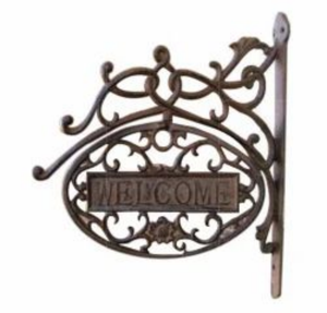 Plaque murale double face Bienvenue Goodbye Plaque murale en fonte <span class=keywords><strong>Oiseaux</strong></span> Cottage Farmhouse Accents - Product Image 4