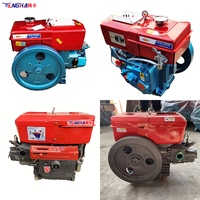 Moteur diesel monocylindre TENGKA R185 10 CV 4 temps à démarrage électrique pour tracteur, motoculteur, moulin à maïs, moteur rapide