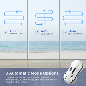 Wholesale Window Washer Robot 2800pa Suction Power <strong>Vaccum</strong> <strong>Cleaner</strong> for Home Cleaning Robot Black Automatic Robotic Window <strong>Cleaner</strong> - Product Image 6