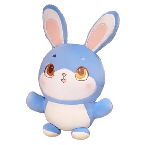 Customized Cute Design Lovely Blue Rabbit Stuffed Plush Toy Children Gift