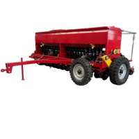 Semoir agricole sans labour à traction de tracteur, vente chaude, 24 rangs, espacement de 15 cm, haute productivité, utilisation agricole, blé, riz, luzerne
