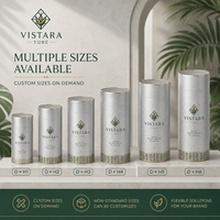 Boîte cylindrique en carton argenté biodégradable et écologique pour bougie parfumée, avec logo personnalisé et estampage à chaud